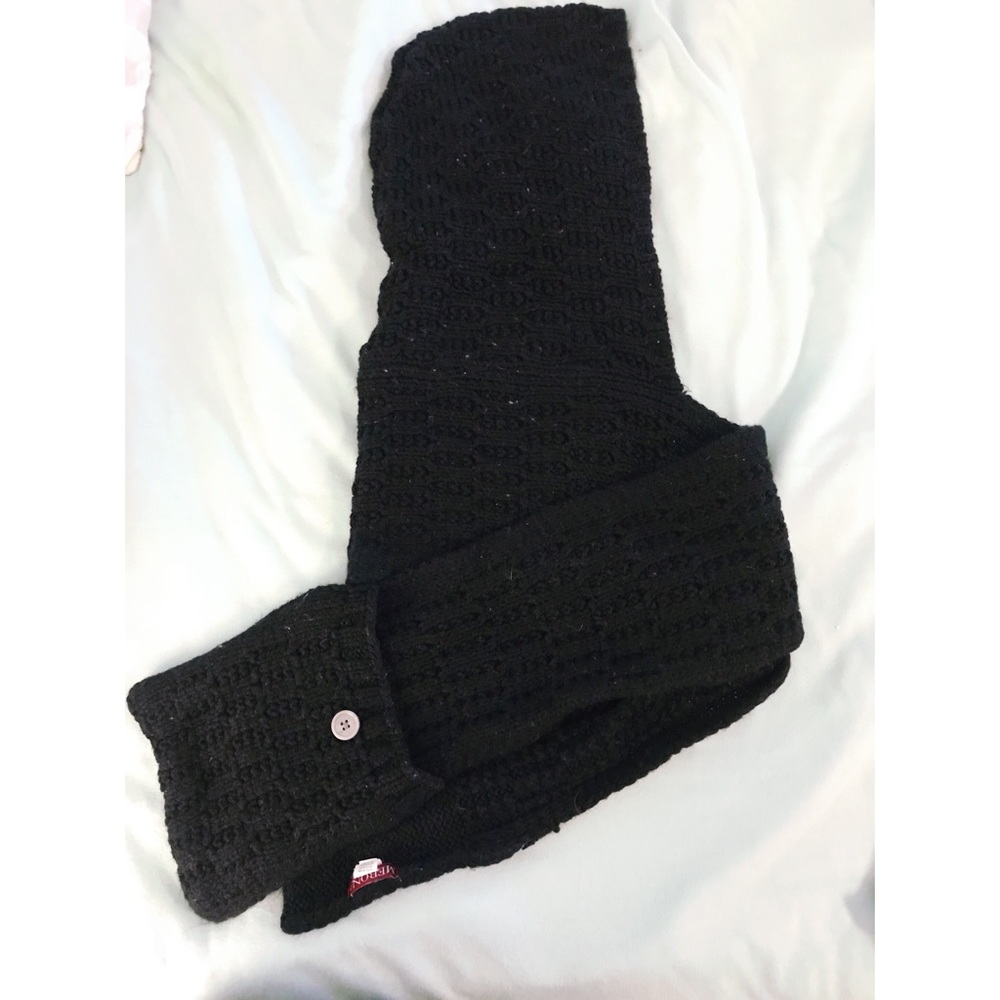 Hooded knit scarf